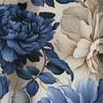 thumbnail image 4 of Designart "Renaissance Florals: Blue Victorian Elegance VII" Floral Blackout Curtain Single Panel, 4 of 4
