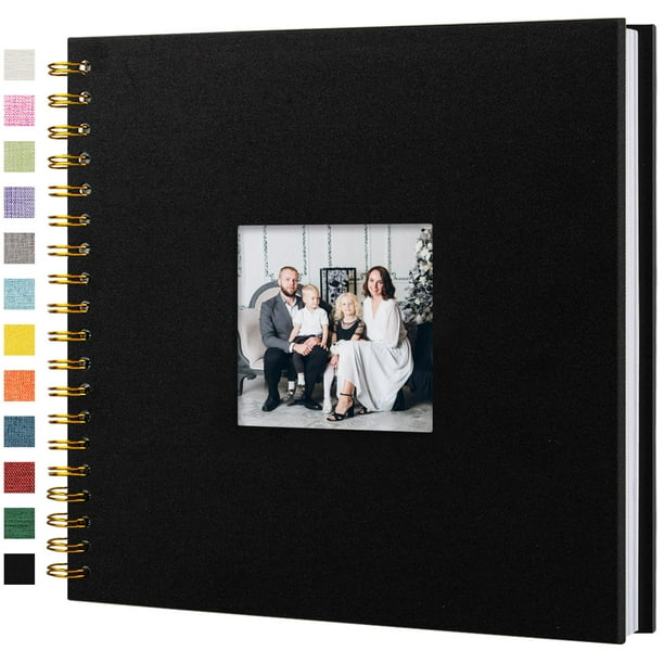 Álbum de fotos Hiwhy para álbumes de recortes, 25 x 25 cm, 40 páginas, lino