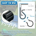 thumbnail image 2 of 60 Pcs Clips de Couverture de Piscine d'Hiver pour Piscine hors Sol-2 Formes Clips de Couverture de Piscine 4.7 Pouces Clips de Protection contre le Vent, 2 of 5