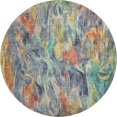 thumbnail image 2 of Addison Rugs Mayfield Premium Machine Washable Transitional Abstract Denim Round Rug, 8' x 8', 2 of 5