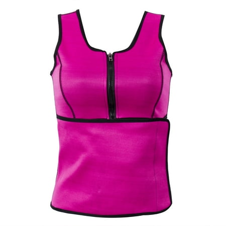 

Binpure Women Corset Sweat Vest Waist Trainer Body Shaper Front Zip Corset