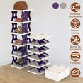 thumbnail image 2 of 6 Tier Foldable Shoe Rack, 2 of 8