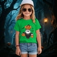thumbnail image 2 of CAUYDY Toddler Baby Girl Boy Halloween T-Shirt Short Sleeve Tops Pumpkin Tee Clothes(Green,1-2 Y), 2 of 5