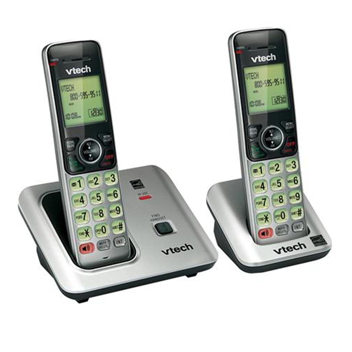 VTech DECT 6.0 2-Handset Cordless Expandable Speakerphone with Caller ID , VTCS6619-2