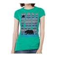 thumbnail image 1 of Womens California Republic Blue Tribal Pattern Black T-Shirt - Kelly - Small, 1 of 1