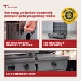 thumbnail image 5 of TYTUS Fresno 4-Burner Gunmetal Gray Gas Grill with Side Burner in Ash Stone, 5 of 23