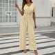 thumbnail image 1 of TaTaai Women's Fashion High Waist Solid Wide Leg Pants, Straight Cylinder Loose Full Length Casual Pants Gift, 1 of 8