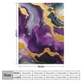 thumbnail image 4 of Pratyus Purple and Gold Substance Throw Blanket for Couch Sofa Bed Office Decor Lightweight Blanket for All Seasons 40x50in, 4 of 6