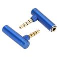 thumbnail image 1 of Divisor de audio parauriculares, 2 piezas adaptador de audio macho a híbrera de 3,5 mm adaptador de enchufe de 90 grados divisor de, 1 of 7