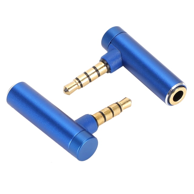 Divisor de audio parauriculares, 2 piezas adaptador de audio macho a híbrera de 3,5 mm adaptador de enchufe de 90 grados divisor de