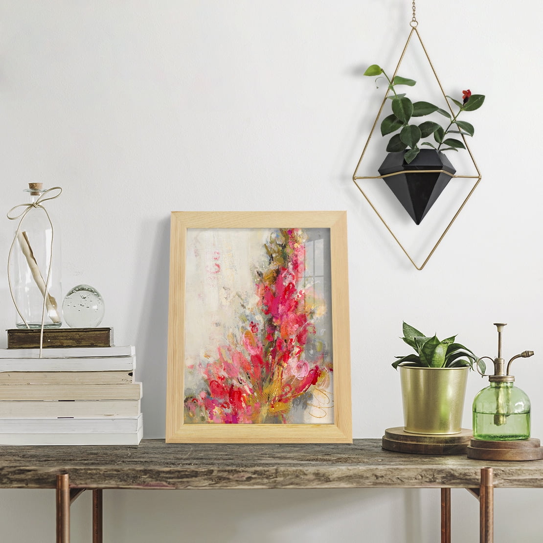 Flip Side - Framed Print w/glass - Natural Wood
