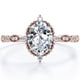 thumbnail image 1 of JeenMata Anillo Exclusivo de Flor de Moissanita con Múltiples Bucles para Mujer en Oro Blanco de 18 K sobre Plata, 1 of 6