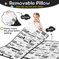 thumbnail image 3 of Basketball and Heart White Pattern Teens Toddler Nap Mat with Pillow, Sleeping Mat Bag for Preschool Daycare 59"x22", 3 of 6