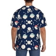 thumbnail image 3 of Yiaed Pirate Skulls 1 Print Mens Casual Wrinkle Free Shirts Short Sleeve Button Down Summer Stretch Dress Shirt-Small, 3 of 5