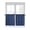 Blue, variant on Half Window Curtain 36 Inches Long, Navy Blue Striped Window Treatment Curtain Drapes, Modern Abstract Art Geometric Stripes Small Tier Curtains for Bathroom Over Sink, 27.5"x36", 2 Panels
