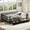 Black, variant on Queen Size Platform Bed with Storage Drawers, Metal Daybed Frame with Round-Pipe Design, Low Profile Bed No Box Spring Needed for Bedroom, Light White