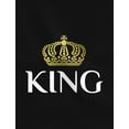 thumbnail image 2 of King & Queen Matching Couples Valentine's Day Idea Gift Long Sleeve T-Shirt King Black X-Large / Queen Pink X-Large, 2 of 5