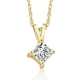 thumbnail image 1 of 14k Gold Princess Cut 3/8ct Diamond Solitaire Pendant, 1 of 1