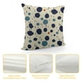 thumbnail image 4 of COMIO Navy Blue Cream Throw Pillow Covers Polka Dot Throw Pillows Outdoor Boho Design Brush Strokes Decorative Pillowcase Square Cushion Cover Pillow Case for Home Sofa Couch Bed, 4 of 5