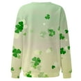 thumbnail image 5 of Leesechin Womens Tops St. Patrick's Day Printed Long Sleeve Blouse Round Neck Pullover Sweatershirt, 5 of 5