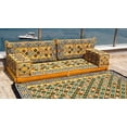 thumbnail image 3 of Yellow Floor Cushion Seating, Sleeper Couch, Convertible Sofa, Arabic Majlis, Turkish Sofa Set, Arabic Sofa, Floor Cushions for Adults, Foldable Sofa Bed, 3 of 3
