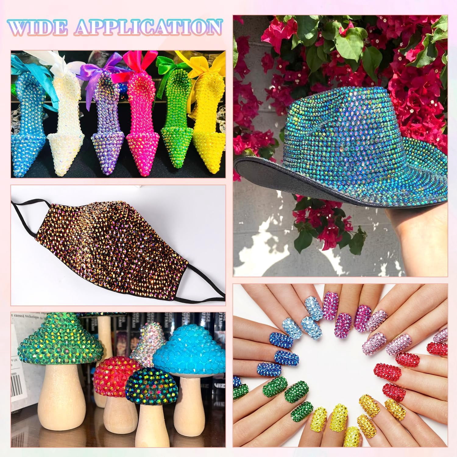 Complete Bedazzling Kit with B7000 Glue: 40000Pcs 40 Colors 3mm Jelly Flatback Rhinestones Set with Tools, Resin Gems Bedazzler Craft Kit for Crocs Tumblers Shoes