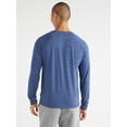 thumbnail image 4 of Free Assembly Men's Cozy Raglan Henley Shirt with Long Sleeves, Sizes XS-3XL, 4 of 8