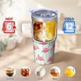 thumbnail image 6 of 20OZ Flamingo Stainless Steel Tumbler with Ergonomic Handle Insulated Coffee Mug Cup BPA Free Sweat Proof Ideal for Commute Travel Home Gifts for Women Girls on Birthday Christmas Summer, 6 of 6