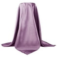 thumbnail image 2 of harmtty Women Headscarf Square Soft Imitation Silk Solid Color Scarf Head Wrap Shawl for Daily Life,Light Purple, 2 of 8