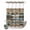 Blue, Green, Brown, Tan, variant on No Hook Shower Curtain, Farmhouse Elk Bear Shower Curtains for Bathroom with See Through Top Window, Country Fish Maple Leaves House Trees Waterproof & Washable Bath Curtain Small Stall 36"x78"