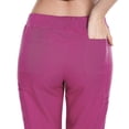 thumbnail image 5 of felwors Women's Scrub Cargo Jogger Pants Medical Workwear Bottoms with 5 Pockets, Lightweight Ultra Soft 2-Way Stretch Fabric (Hot Pink, S), 5 of 7