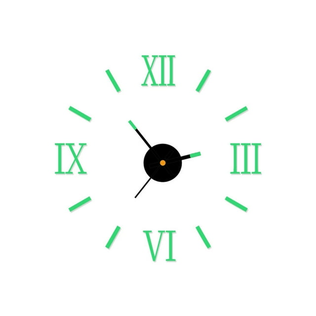 Agiferg DIY Luminous Stereo Digital Wall Clock Creative Wall Sticker Clock Living Room Decoration Clock