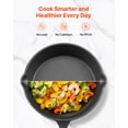 thumbnail image 3 of VEVOR Cast Iron Skillet, 4-Piece Frying Pan Set (6, 8, 10, 12 in), Skillets with Heat-Resistant Silicone Handle, Pre-Seasoned Chef's Pan, Kitchen Cookware, for Oven, Gas, Electrical, Induction, Black, 3 of 9