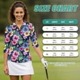 thumbnail image 7 of Binienty Tropical Hibiscus Golf Shirts for Women Short Sleeve Cloth Quarter Zip Lightweight Fit Plain Machine Washable Suitable for Outdoor Sports for Winter Outdoor Sports, 7 of 7