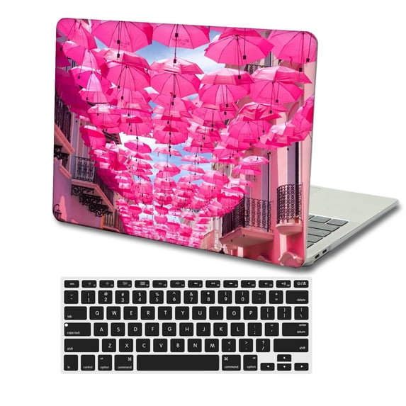 KSK KAISHEK Hard Shell Case Cover Compatible with MacBook Air 13 inchs( Touch ID, 2018 2019 2020 2021 2022) + Black Keyboard Cover Model A2337 m1&A2179&A1932, USB Type-C Pink series 0338
