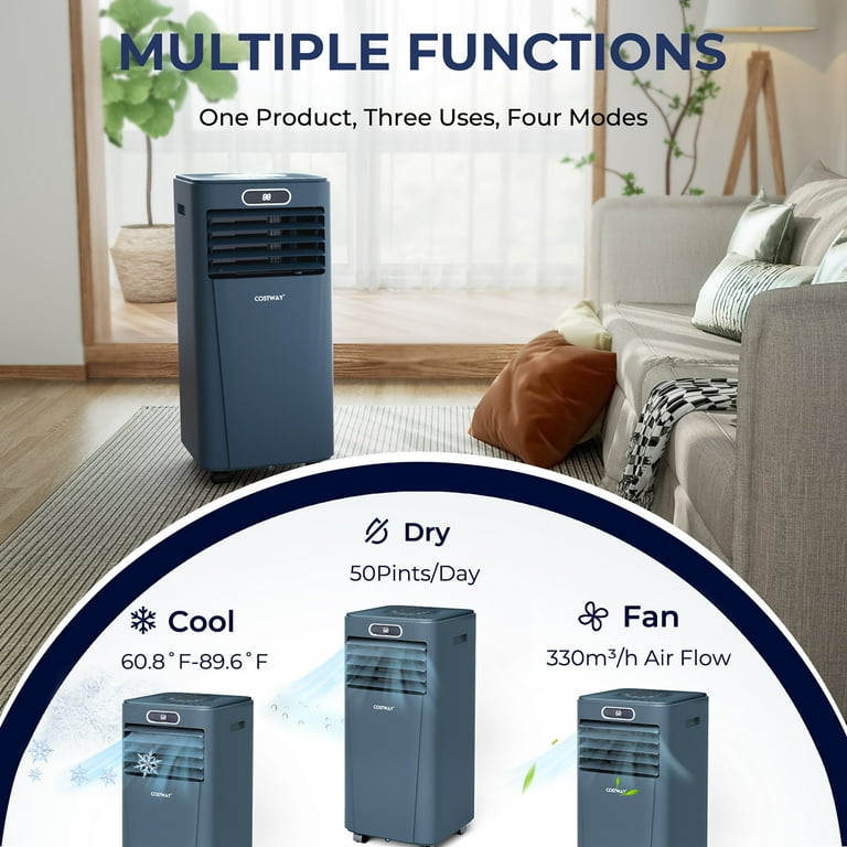 COSTWAY 3 in 1 Mobile Klimaanlage Luftkühler Ventilator