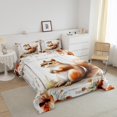 thumbnail image 3 of Erosebridal 3D Squirrel Bedding Queen Comforter Set, Watercolor Flower Down Comforter, Rustic Animal Decor, Ultra Soft 3pcs, 3 of 8