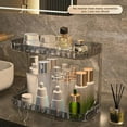 thumbnail image 3 of Shoreew Double Layer Makeup Storage Rack Bathroom Countertop Organizer Large Capacity Perfume Tray Cosmetics Storage Shelf, 3 of 6