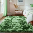 thumbnail image 5 of ZENELESS Indoor Fluffy Rug,5x7 Tie-Dye Dark Green Fuzzy Non-Slip Carpets for Living Room Bedroom Home Decor, 5 of 7