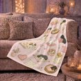 thumbnail image 6 of Resting Puppies In Baskets With Pillows And Flowers for Dog Lovers, Soft Sentimental Puppy Illustration Home Decor for Bedroom and Living Room, Pet Adoption Gift with Flannel Blanket, 6 of 9