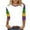 Z2 White, variant on Maplenight Mardi Gras Shirts for Women 3/4 Length Sleeve Tops Funny Graphic Cute Crew Neck Holiday T-Shirts