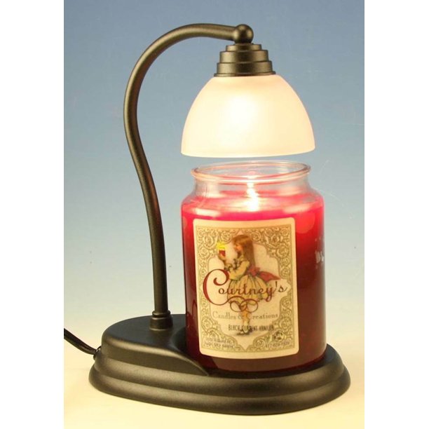 Aurora Black Candle Warmer and Courtneys 26 oz Candle O CHRISTMAS