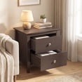 thumbnail image 2 of ELLEGNT 1 PCS Modern Nightstand with Storage 2 Drawers and Support Legs for Bedroom White, 2 of 9