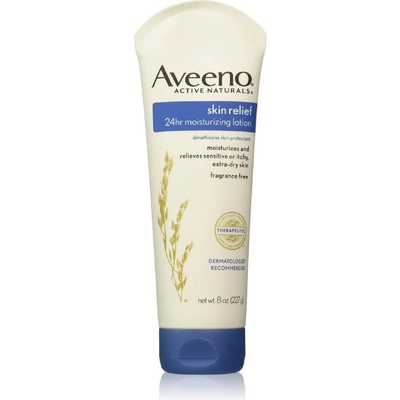 AVEENO Active Naturals Skin Relief Moisturizing Lotion 8 oz (Pack of 2)