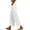 White, variant on ABATAB Womens Cotton Linen Pants Elastic Waist Casual Palazzo Pants Wide Leg Baggy Full Length Solid Trousers with Pockets