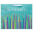 thumbnail image 3 of American Greetings 12.5" Large Aqua Paper Gift Bag, Celebrate (1-Count), 3 of 4