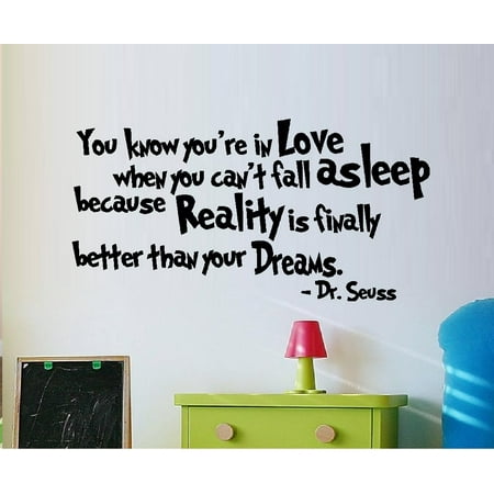 Decal ~ You know you're in Love: Dr. Seuss Theme, Children Wall Decal 15