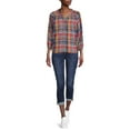 thumbnail image 2 of Time and Tru Women's Button Down Top with Puff Sleeves, 2 of 5