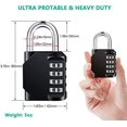 thumbnail image 2 of Combination 4-digit combination lock Outdoor School Lock Gym Locker Lock - 2 Pack, 2 of 3