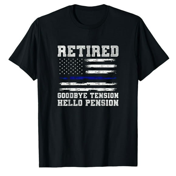 AALJY Retired Policeman Funny Sheriff Retirement Gift Police T-Shirt